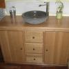 Meuble salle de bain chêne massif