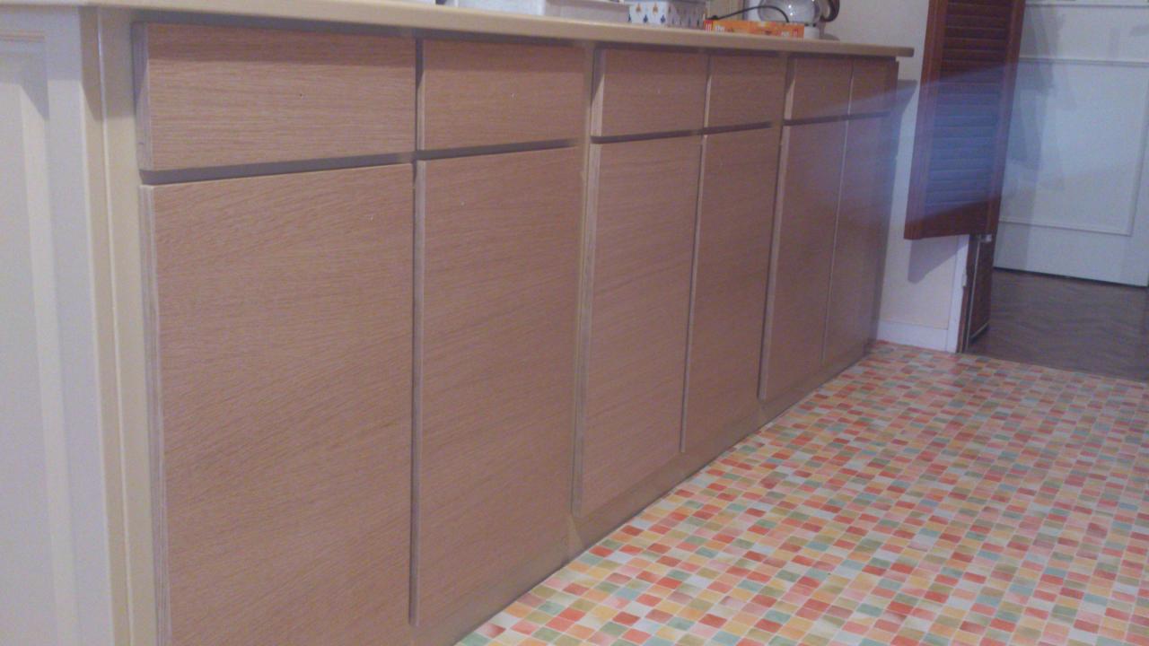 Remplacement porte de cuisine (chêne vernis ) 
