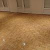 Restauration de surface Et vitrification d'un parquet chêne